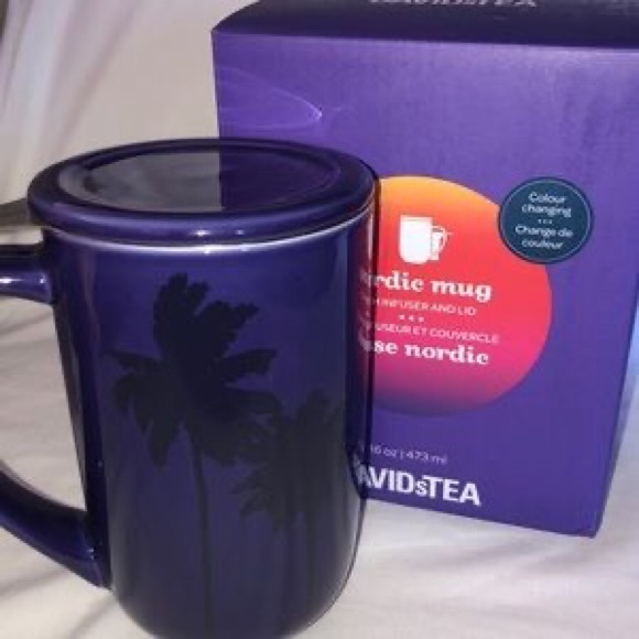 David’s Tea Nordic Mug - Miami Sun Palm Trees - Purple - Picture 7 of 7